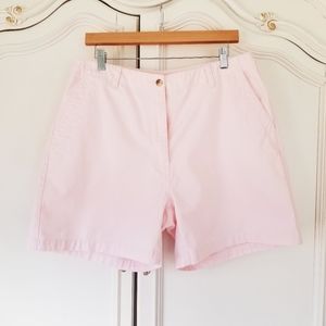 L.L. Bean Pink High Waist Chino Shorts 32" Waist 5.5" Inseam Women's 14